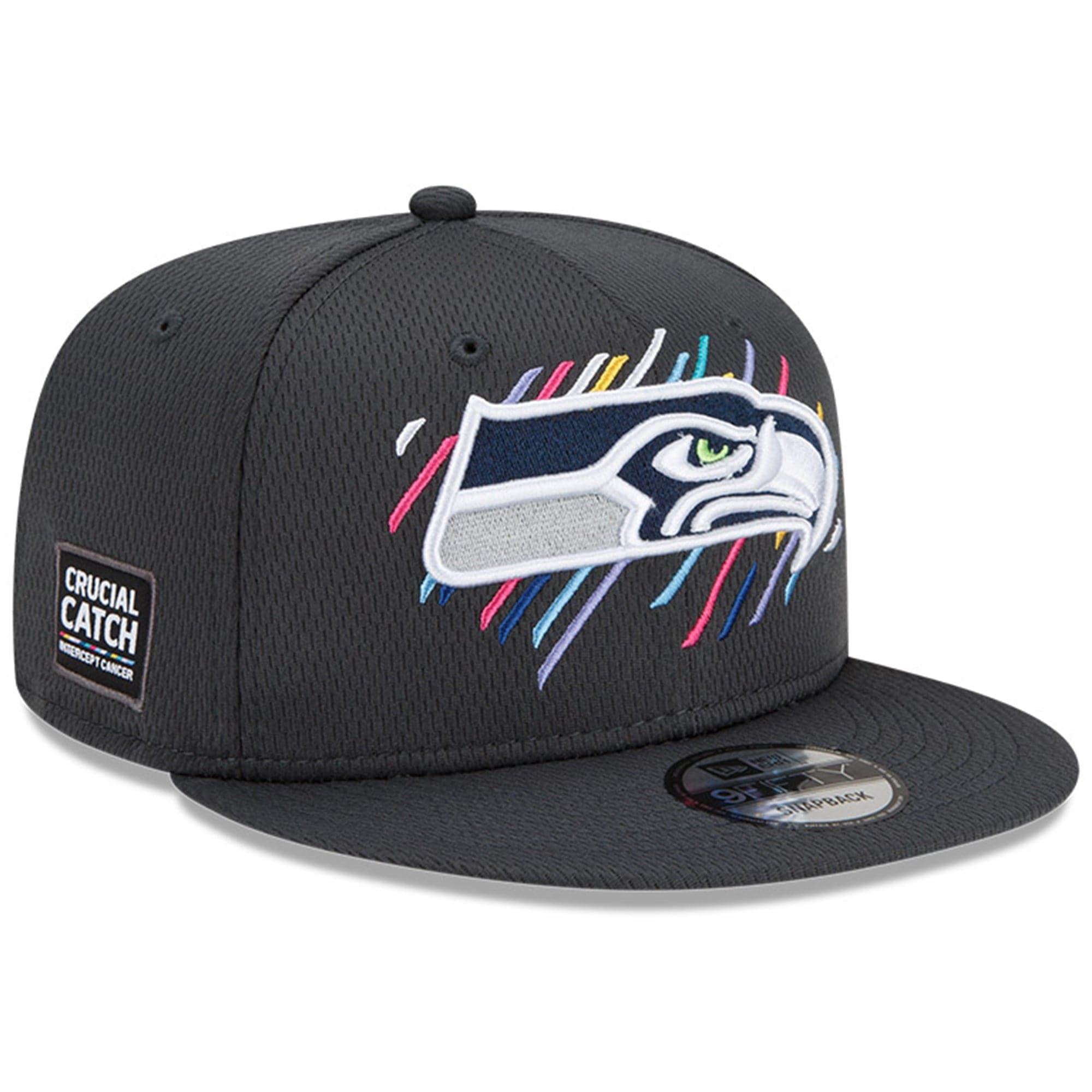 New Era Caps Seattle Seahawks New Era NFL 2021 Crucial Catch 9FIFTY Snapback Hat - Steel