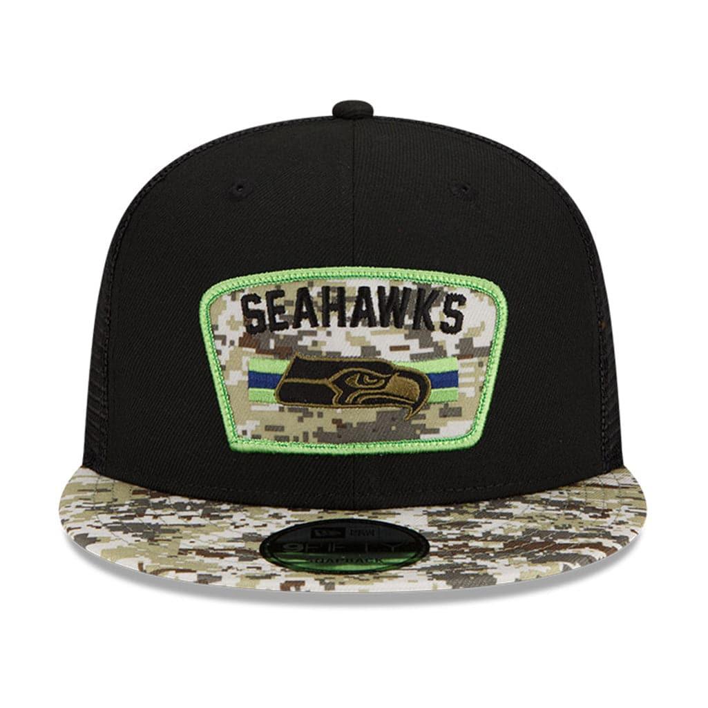 New Era Caps Seattle Seahawks New Era NFL 2021 Salute To Service 9FIFTY Snapback Hat - Black