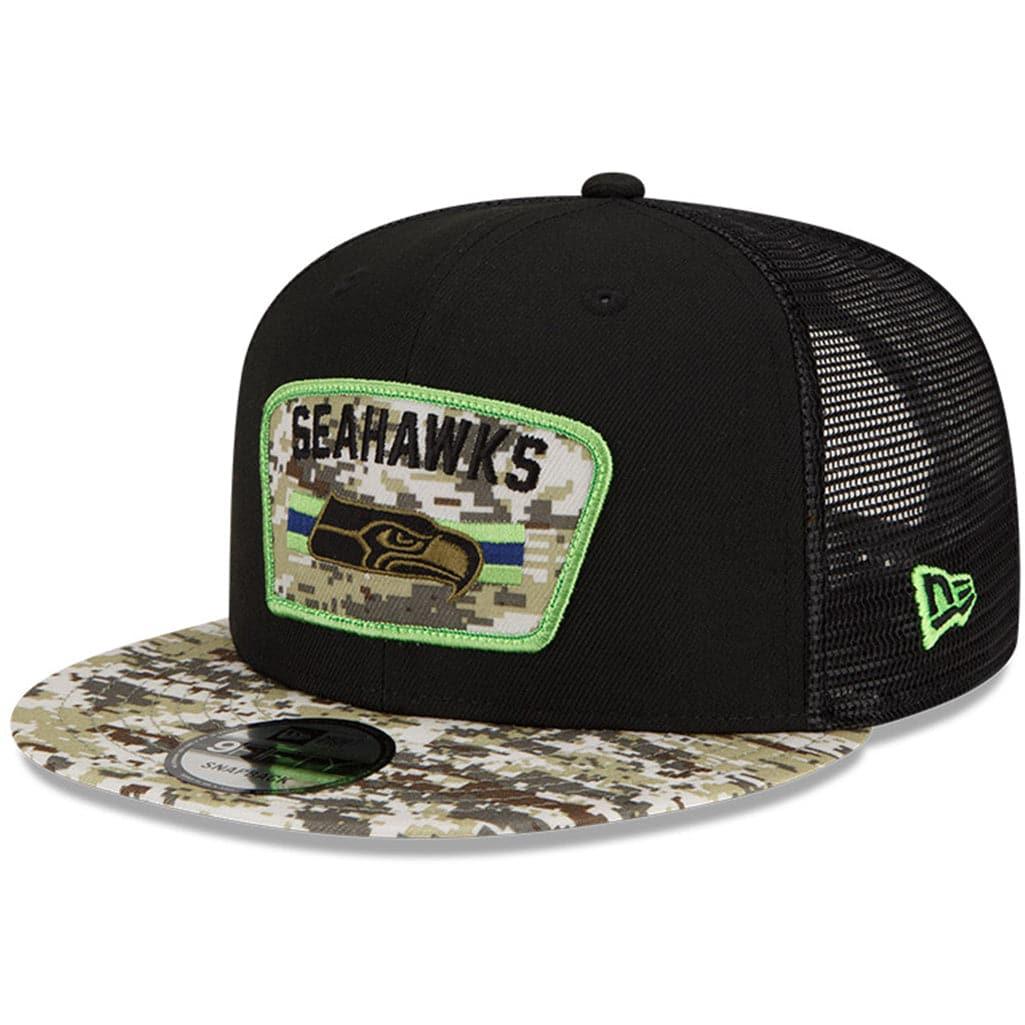 New Era Caps Seattle Seahawks New Era NFL 2021 Salute To Service 9FIFTY Snapback Hat - Black