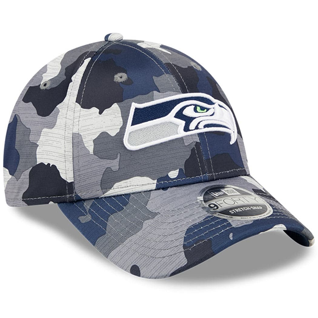 New Era Caps Seattle Seahawks New Era NFL 22 Training Camp 9FORTY Stretch Snap Hat - Camo