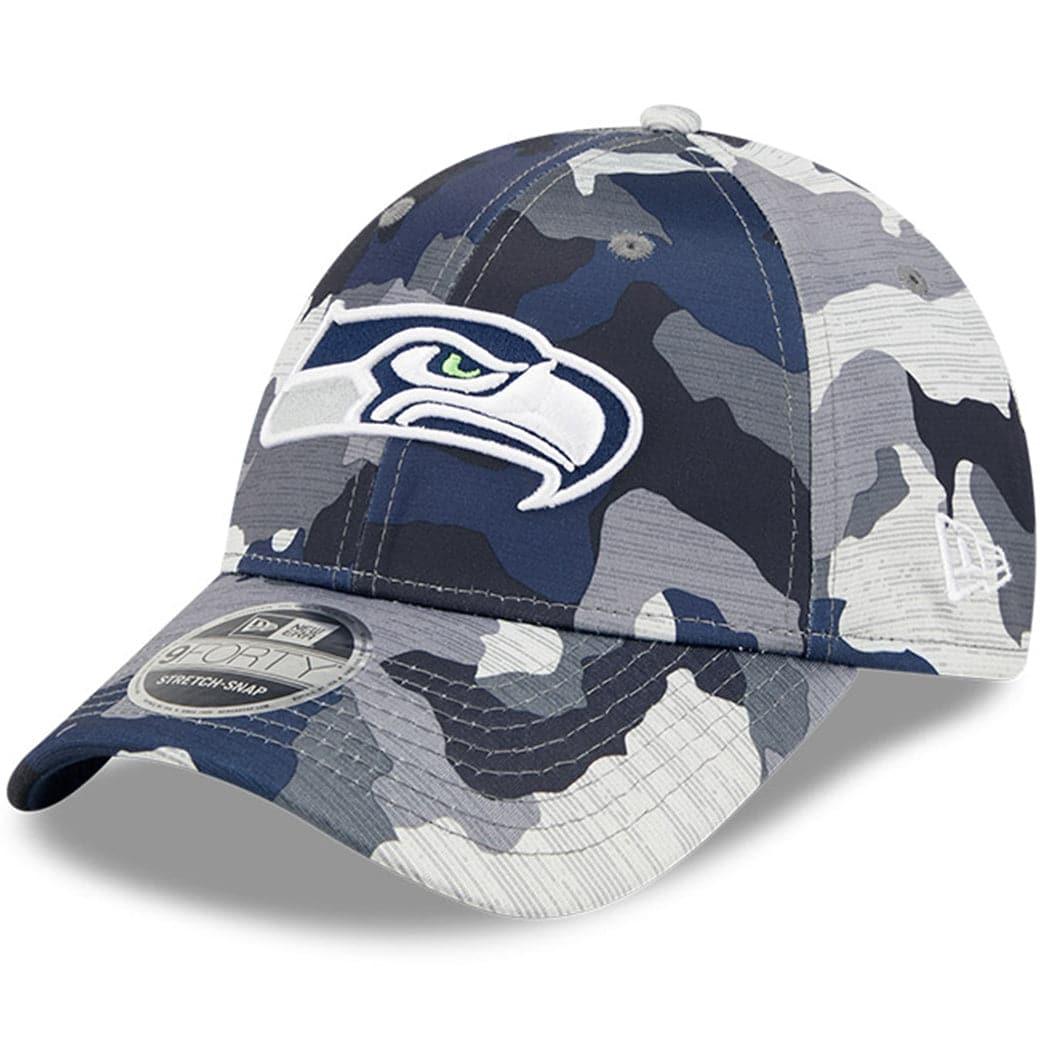 New Era Caps Seattle Seahawks New Era NFL 22 Training Camp 9FORTY Stretch Snap Hat - Camo