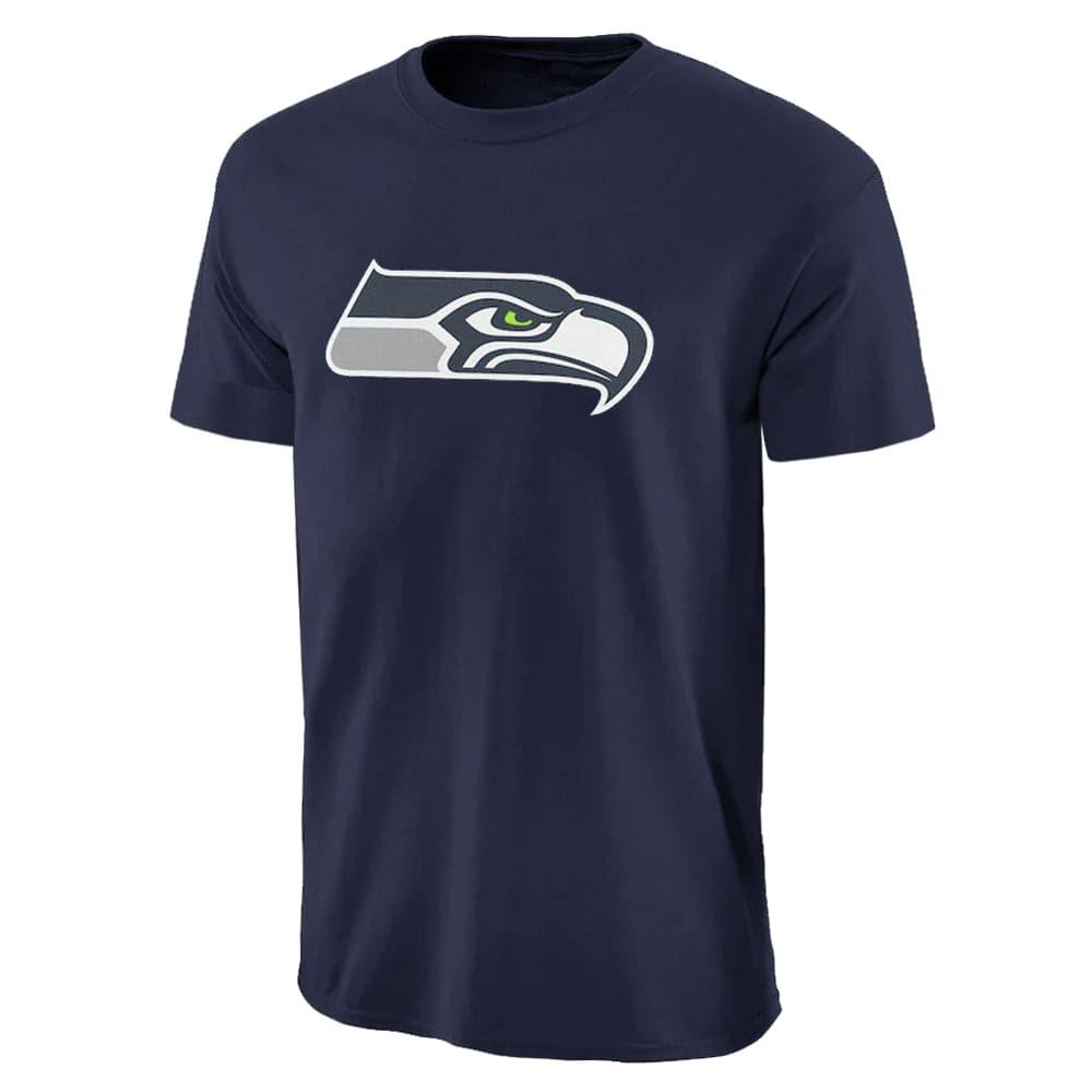 NFL Team Apparel T-Shirts Seattle Seahawks NFL Team Apparel Prism Logo T-Shirt - Navy