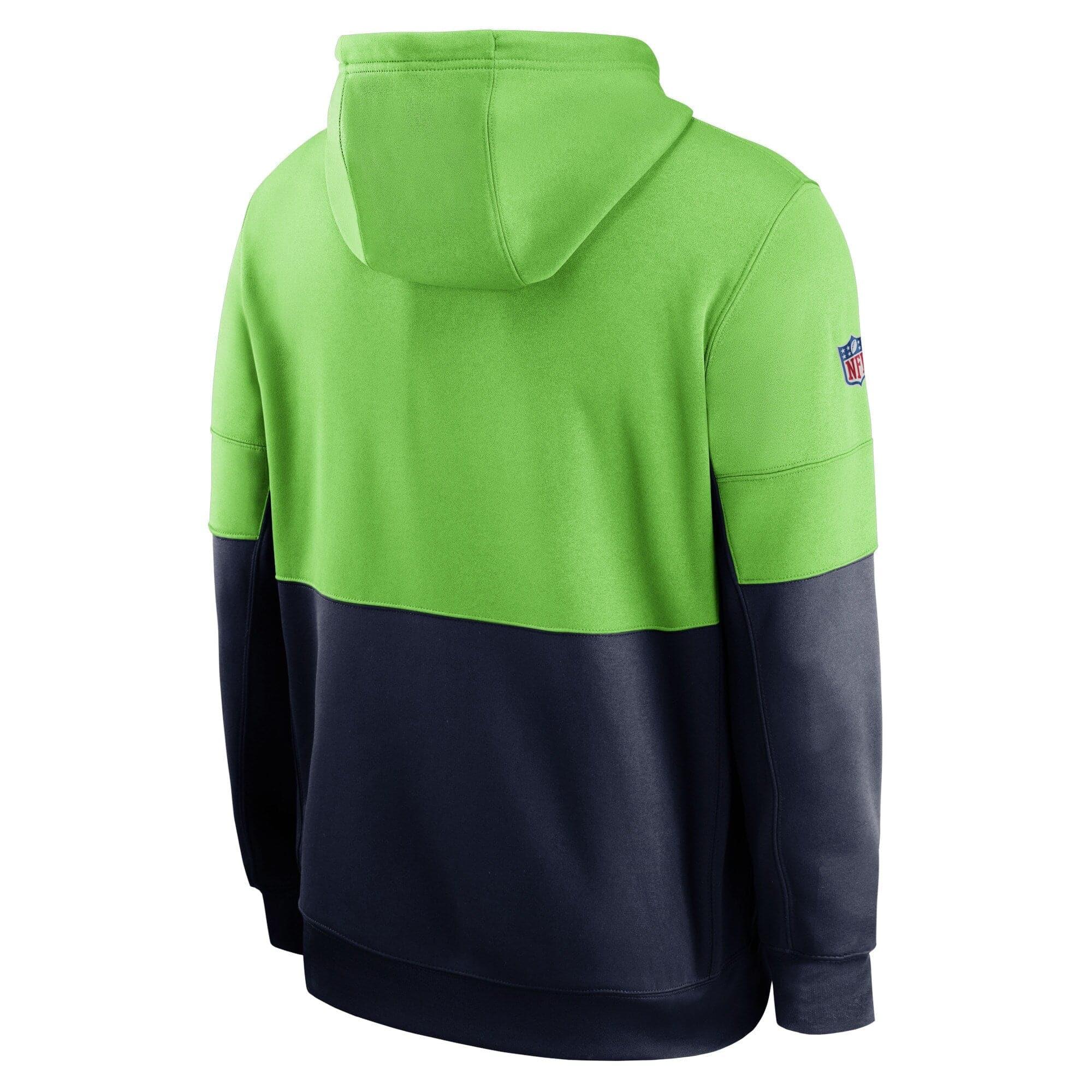 Nike Jumpers Seattle Seahawks Nike NFL TN Lockup Therma Hoodie Jumper - Green