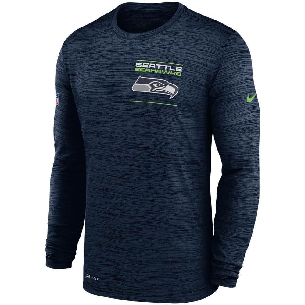 Nike T-Shirts Seattle Seahawks Nike NFL Velocity Sideline Performance Long Sleeve T-Shirt - Navy
