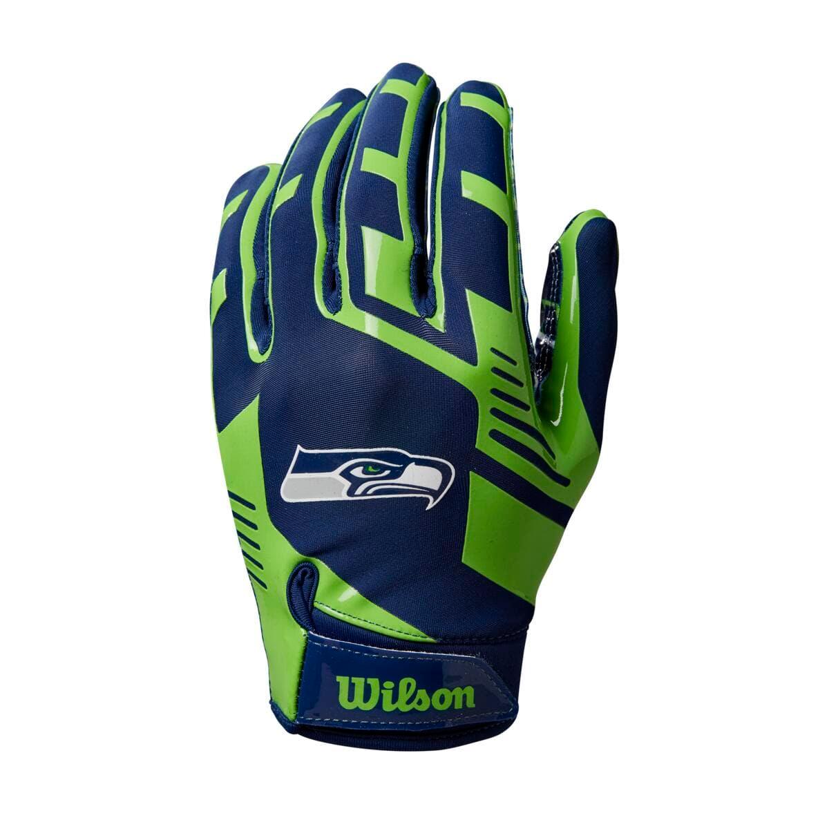 Wilson Sporting Goods Gloves Seattle Seahawks Wilson NFL Team Stretch Fit Receiver Gloves