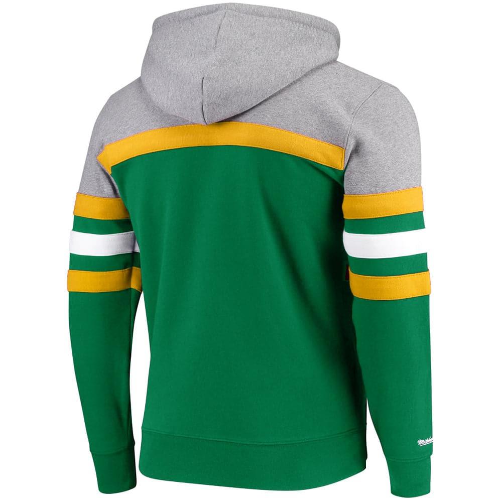 Mitchell And Ness Jumpers Seattle Supersonics Mitchell & Ness NBA Head Coach Premium Hoodie Jumper - Green