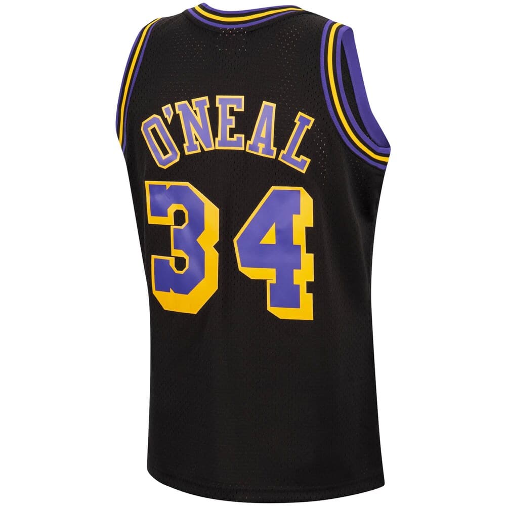 Mitchell And Ness Jerseys Shaquille O'Neal Los Angeles Lakers Mitchell & Ness NBA 96 Reload Swingman Jersey - Black
