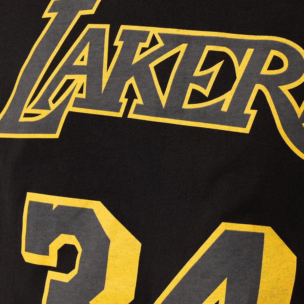 Mitchell And Ness T-Shirts Shaquille O'Neal Los Angeles Lakers Mitchell & Ness NBA Name Number Vintage T-Shirt - Black