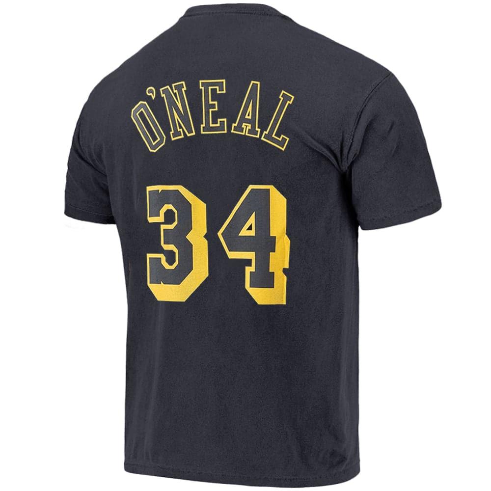 Mitchell And Ness T-Shirts Shaquille O'Neal Los Angeles Lakers Mitchell & Ness NBA Name Number Vintage T-Shirt - Black