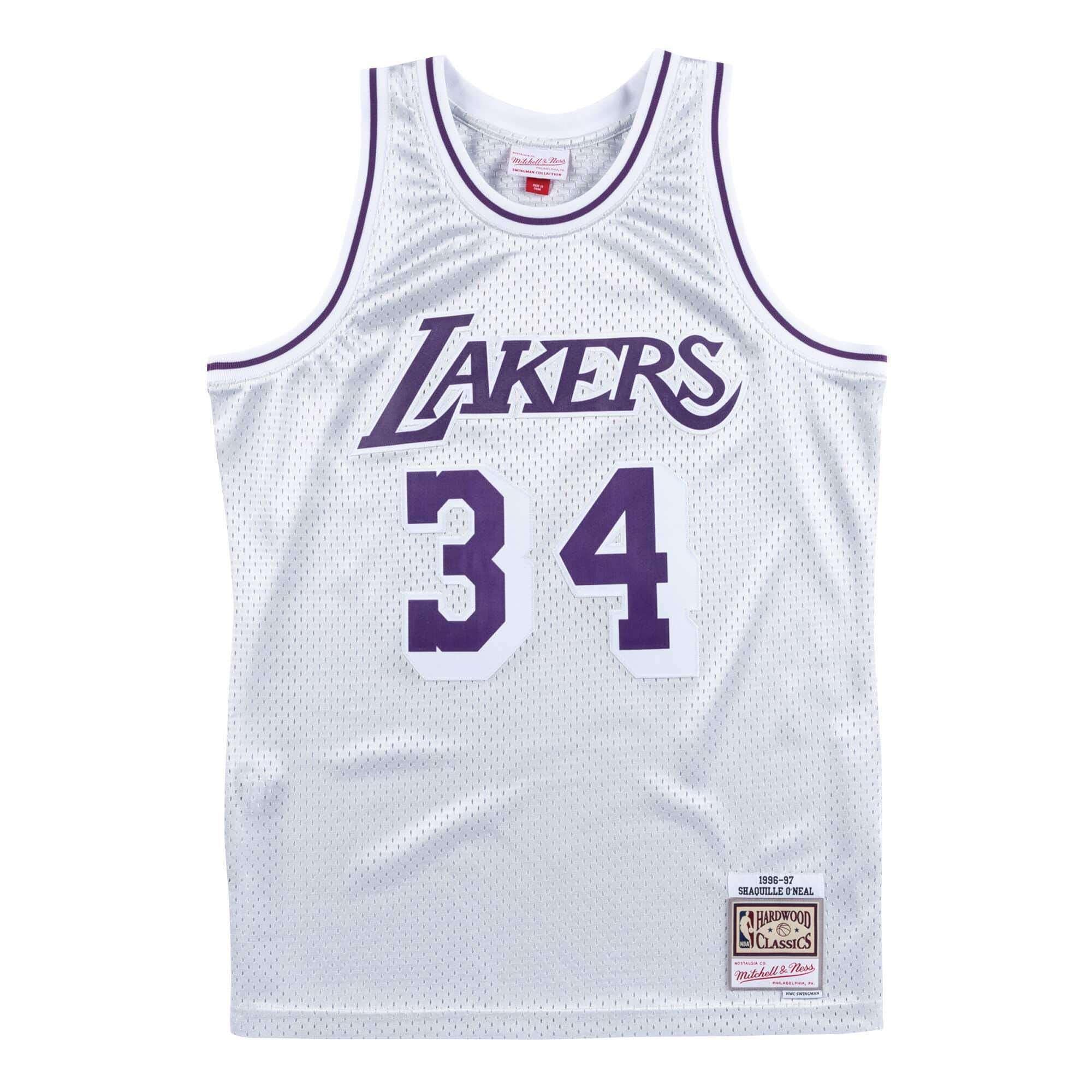 Mitchell And Ness Jerseys Shaquille O'Neal Los Angeles Lakers Mitchell & Ness NBA Platinum Swingman Jersey - Silver