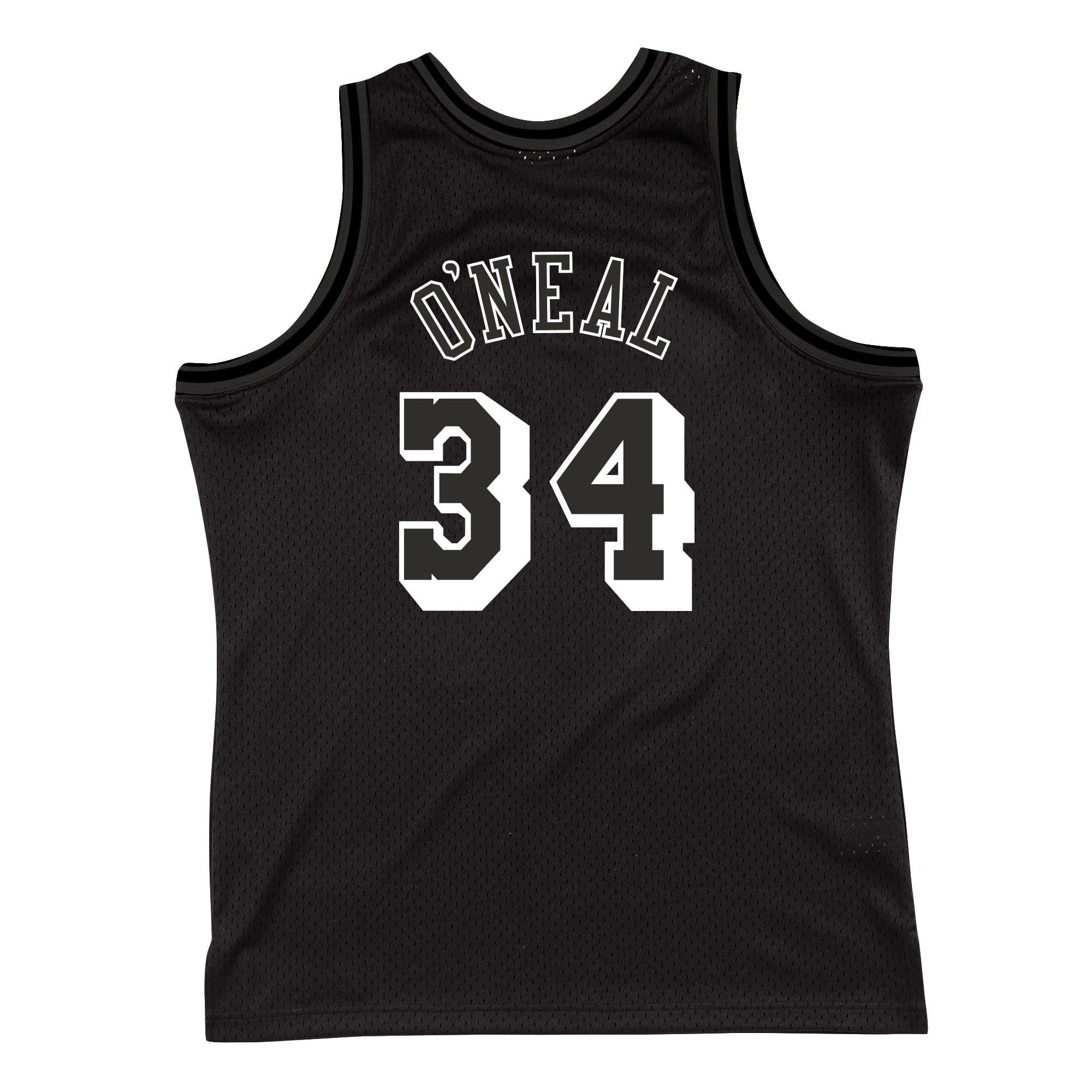Mitchell And Ness Jerseys Shaquille O'Neal Los Angeles Lakers Mitchell & Ness NBA White Logo Swingman Jersey - Black