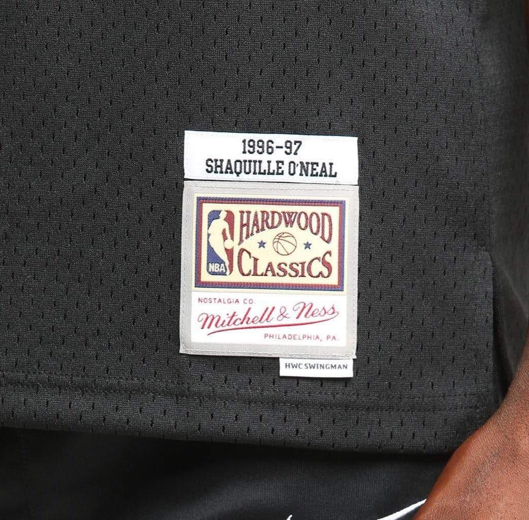 Mitchell And Ness Jerseys Shaquille O'Neal Los Angeles Lakers Mitchell & Ness NBA White Logo Swingman Jersey - Black