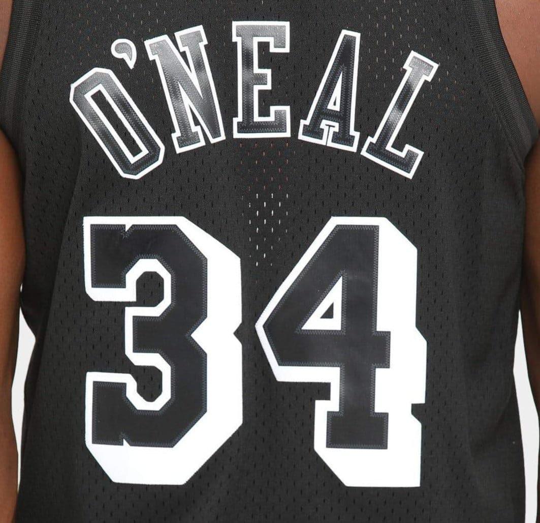 Mitchell And Ness Jerseys Shaquille O'Neal Los Angeles Lakers Mitchell & Ness NBA White Logo Swingman Jersey - Black