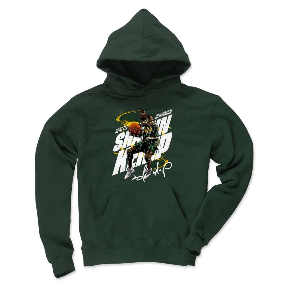 500 Level Jumpers Shawn Kemp Seattle Supersonics 500 Level NBA Air Hoodie Jumper - Green