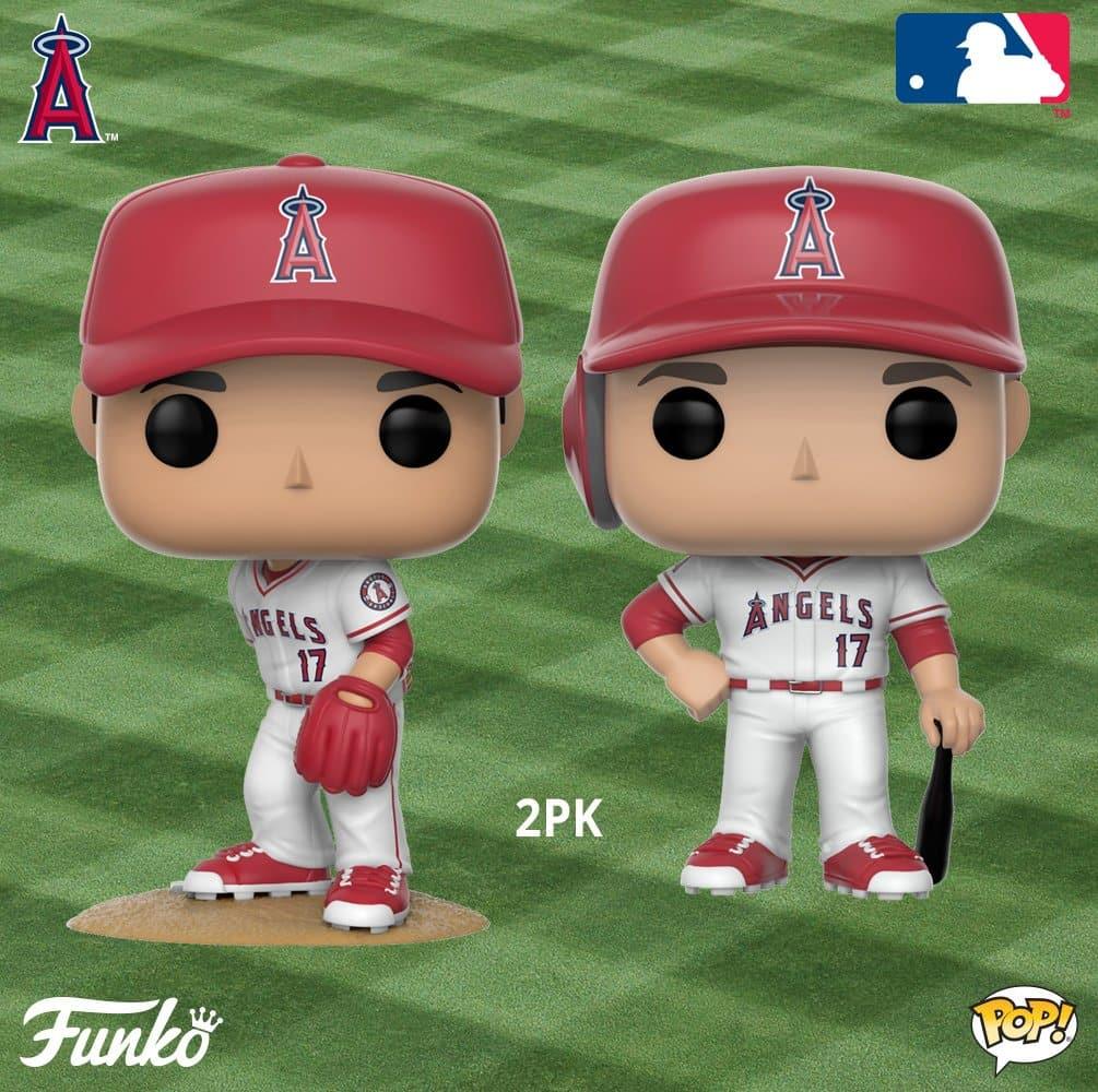 Funko Figures Shohei Ohtani Los Angeles Angels Funko MLB Pop 2 Pack Figure - White
