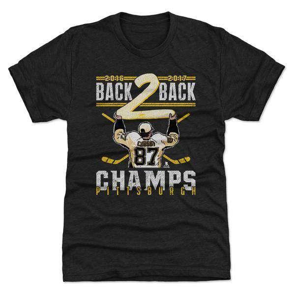 500 Level T-Shirts Sidney Crosby Pittsburgh Penguins 500 Level NHL Champs T-Shirt - Black