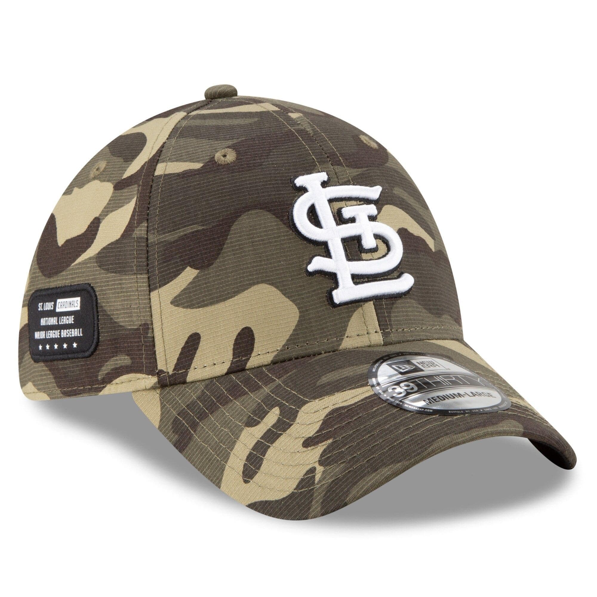 New Era Caps St. Louis Cardinals New Era MLB 2021 Armed Forces 39THIRTY Flex Fit Curve Hat - Camo