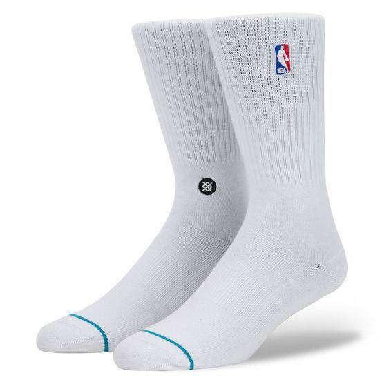 Stance Socks Medium (6-8.5 US) Stance NBA Logoman Casual Crew Socks - White