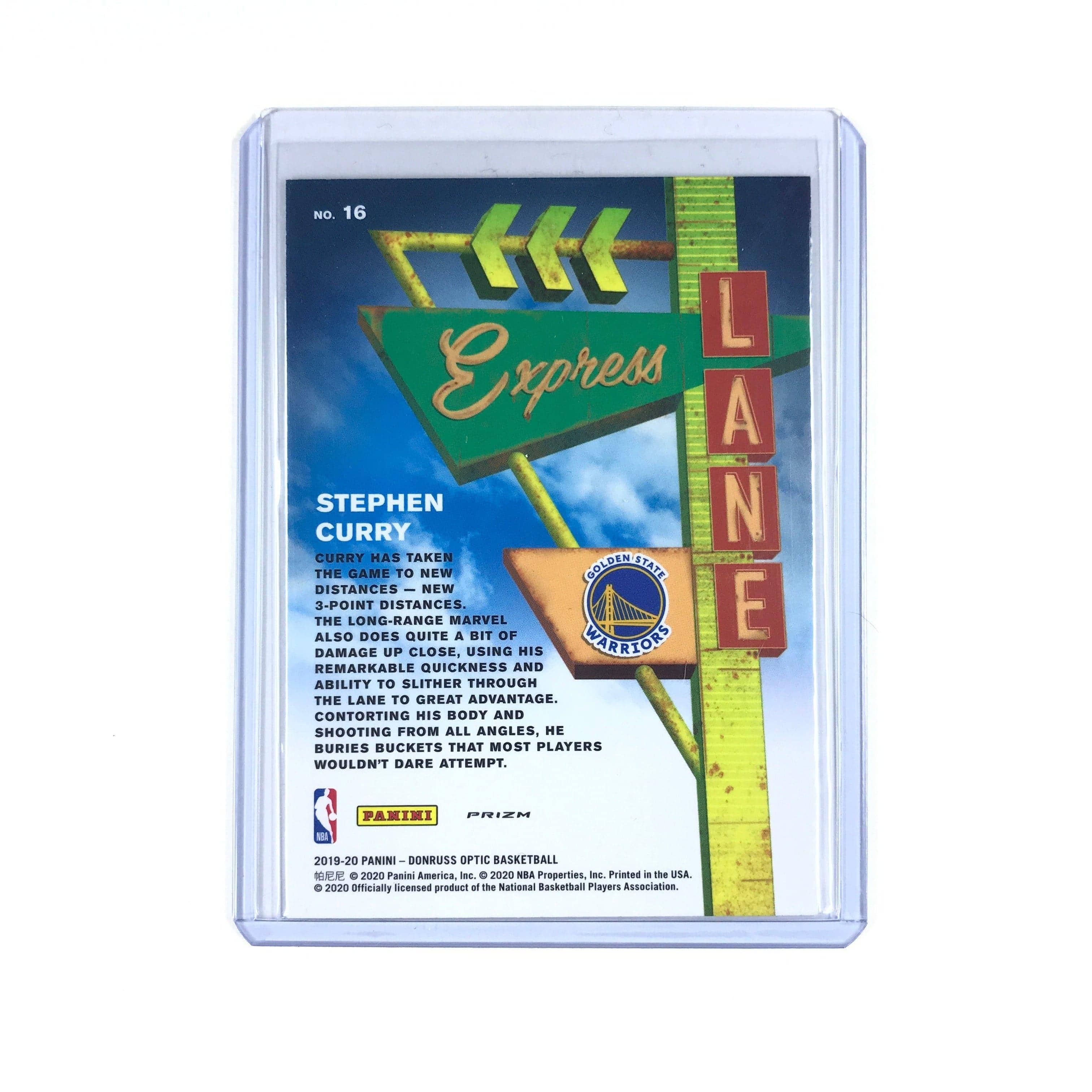 Panini Cards Steph Curry Golden State Warriors 2019-20 Panini Optic NBA Express Lane Prizm Holo Card