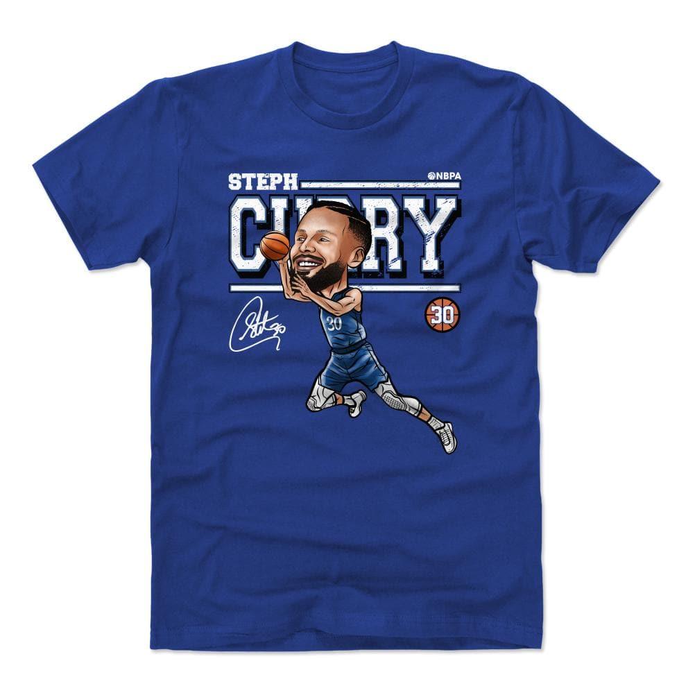 500 Level T-Shirts Steph Curry Golden State Warriors 500 Level NBA Cartoon T-Shirt - Blue