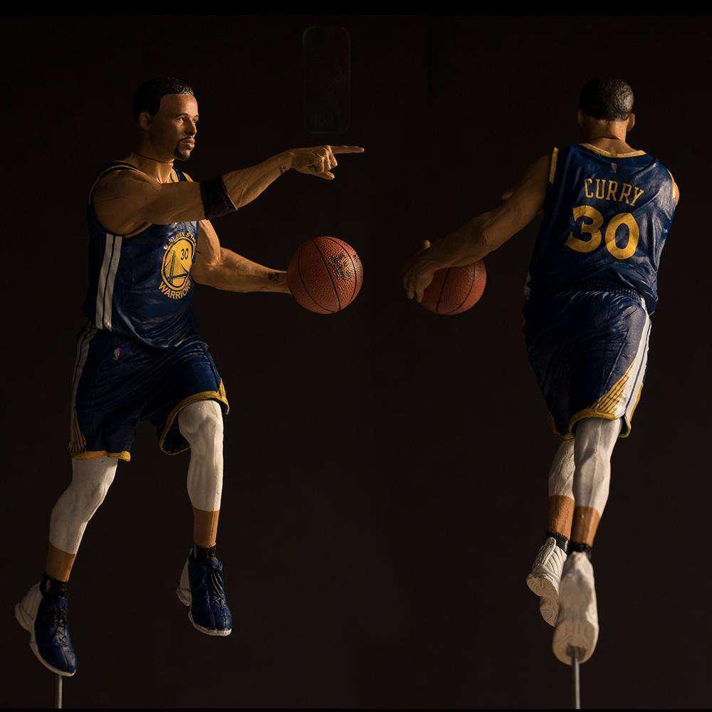 McFarlane Toys Figures Steph Curry Golden State Warriors McFarlane NBA Series 32 7" Figure - Blue