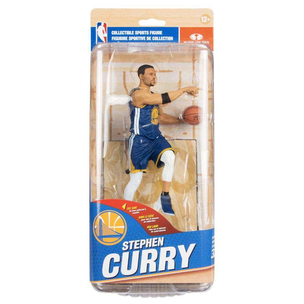 McFarlane Toys Figures Steph Curry Golden State Warriors McFarlane NBA Series 32 7" Figure - Blue