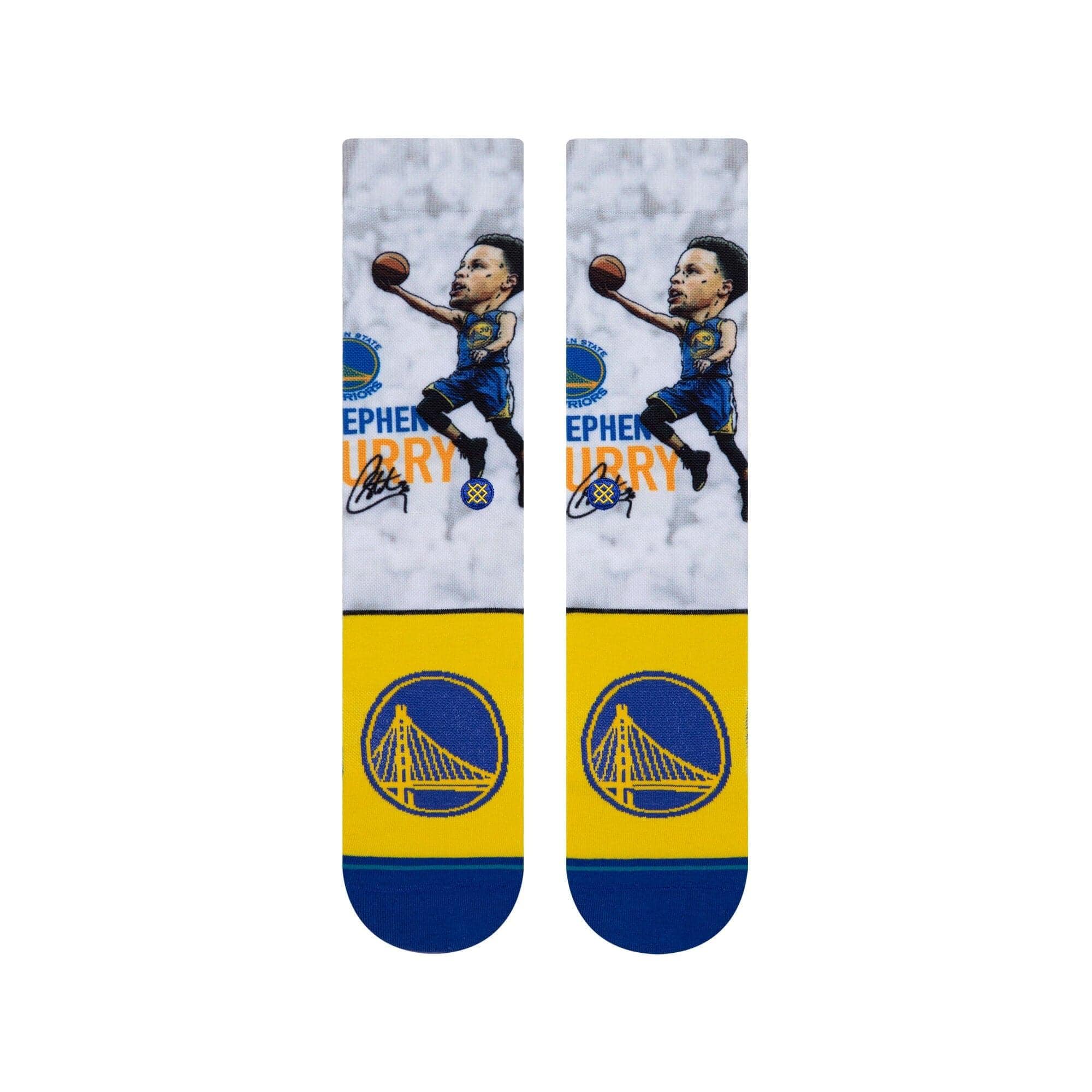 Stance Socks Steph Curry Golden State Warriors Stance NBA Big Head 2 Crew Socks