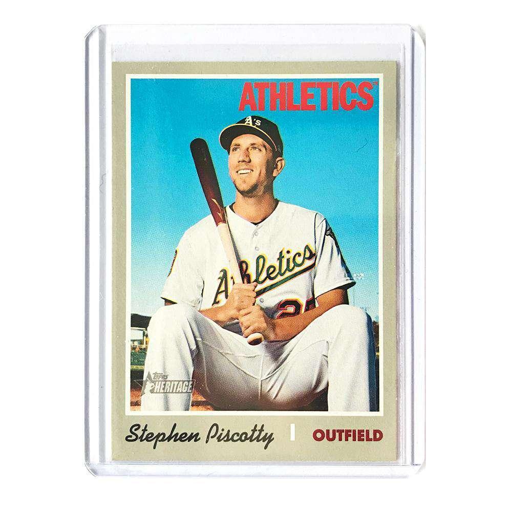 Topps Cards Stephen Piscotty Oakland Athletics 2019 Topps Heritage French Text #434 Card