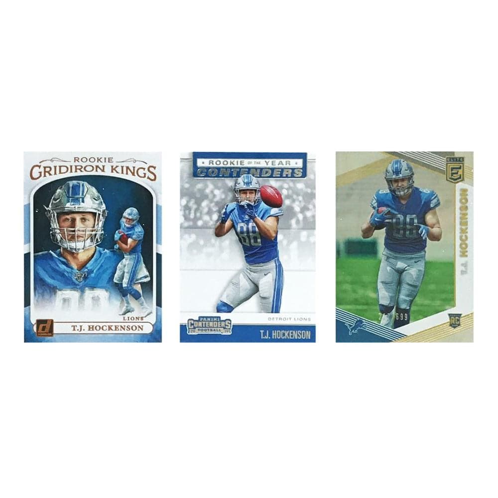 Panini Cards T.J. Hockenson Detroit Lions Panini NFL 3 Rookie Card Set
