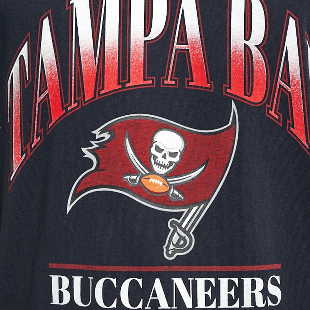 Majestic Athletic T-Shirts Tampa Bay Buccaneers Majestic NFL Gradient Arch Vintage Muscle T-Shirt - Faded Black