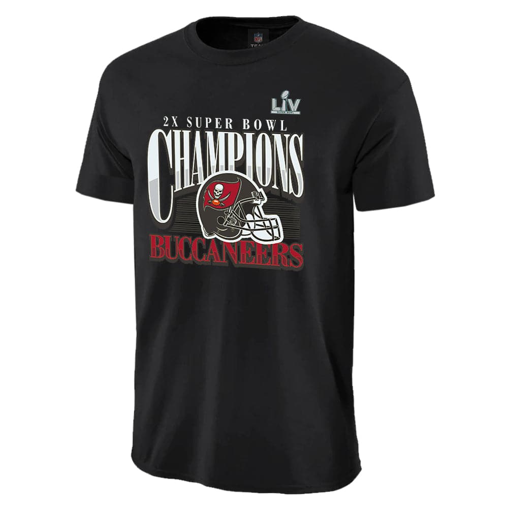 Majestic Athletic T-Shirts Tampa Bay Buccaneers Majestic NFL Super Bowl LV Champions T-Shirt - Black