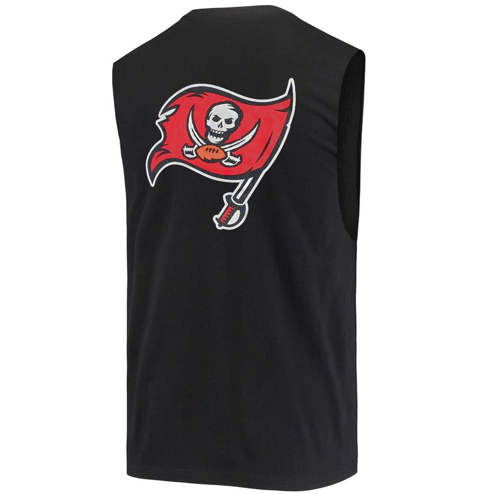 Mitchell And Ness T-Shirts Tampa Bay Buccaneers Mitchell & Ness NFL Retro Repeat Muscle T-Shirt - Black