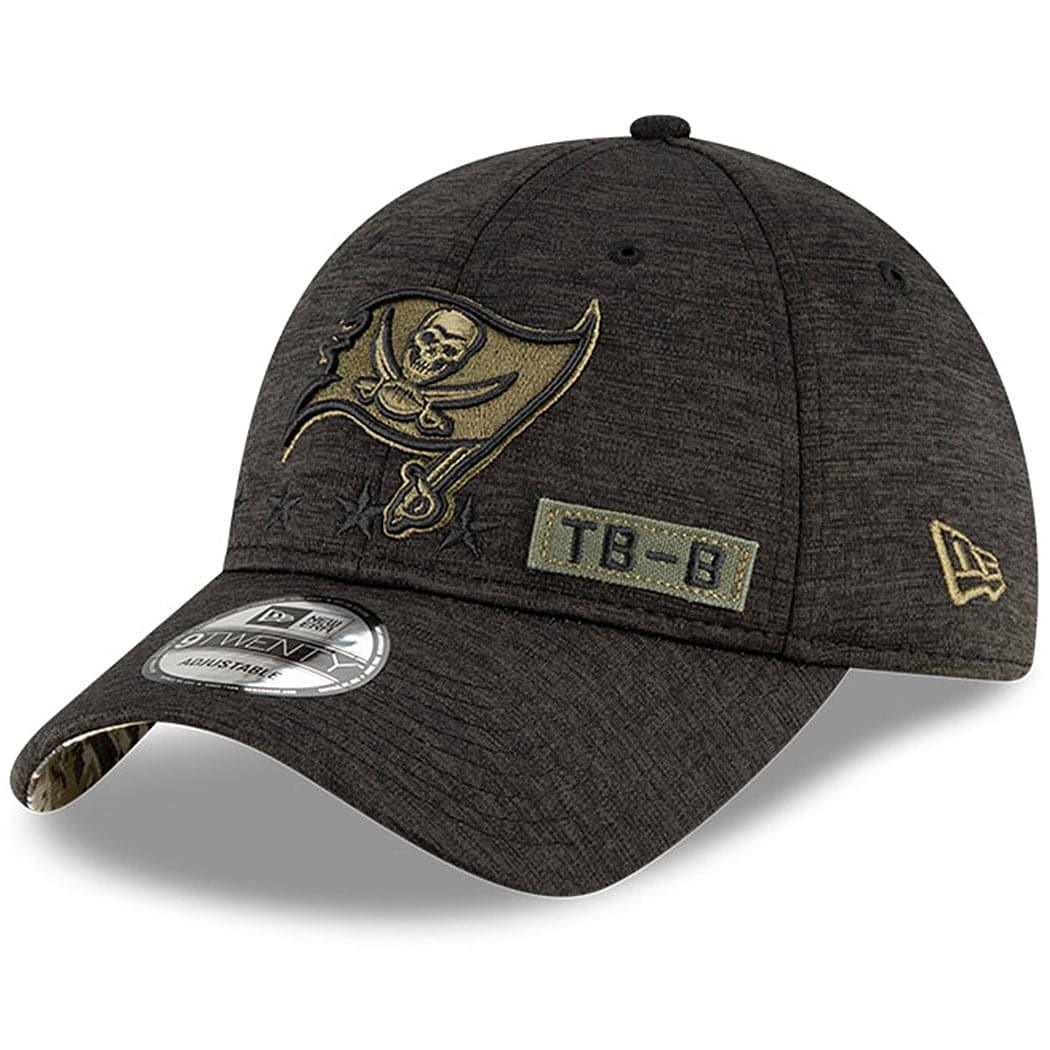 New Era Caps Tampa Bay Buccaneers New Era NFL 2020 Salute To Service 9TWENTY Curve Hat - Black
