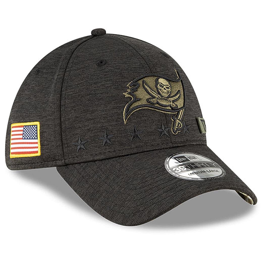 New Era Caps Tampa Bay Buccaneers New Era NFL 2020 Sideline 39THIRTY Flex Fit Curve Hat - Black