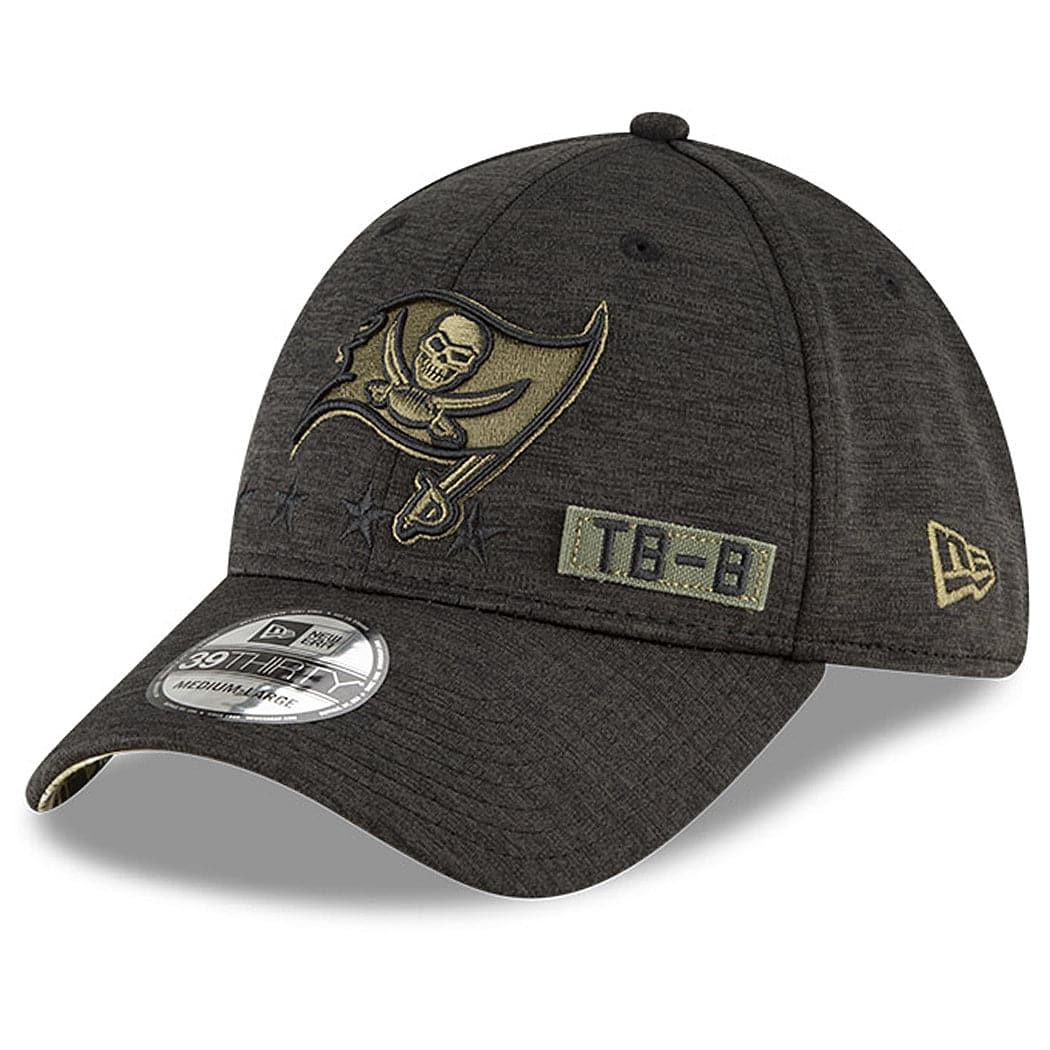New Era Caps Tampa Bay Buccaneers New Era NFL 2020 Sideline 39THIRTY Flex Fit Curve Hat - Black