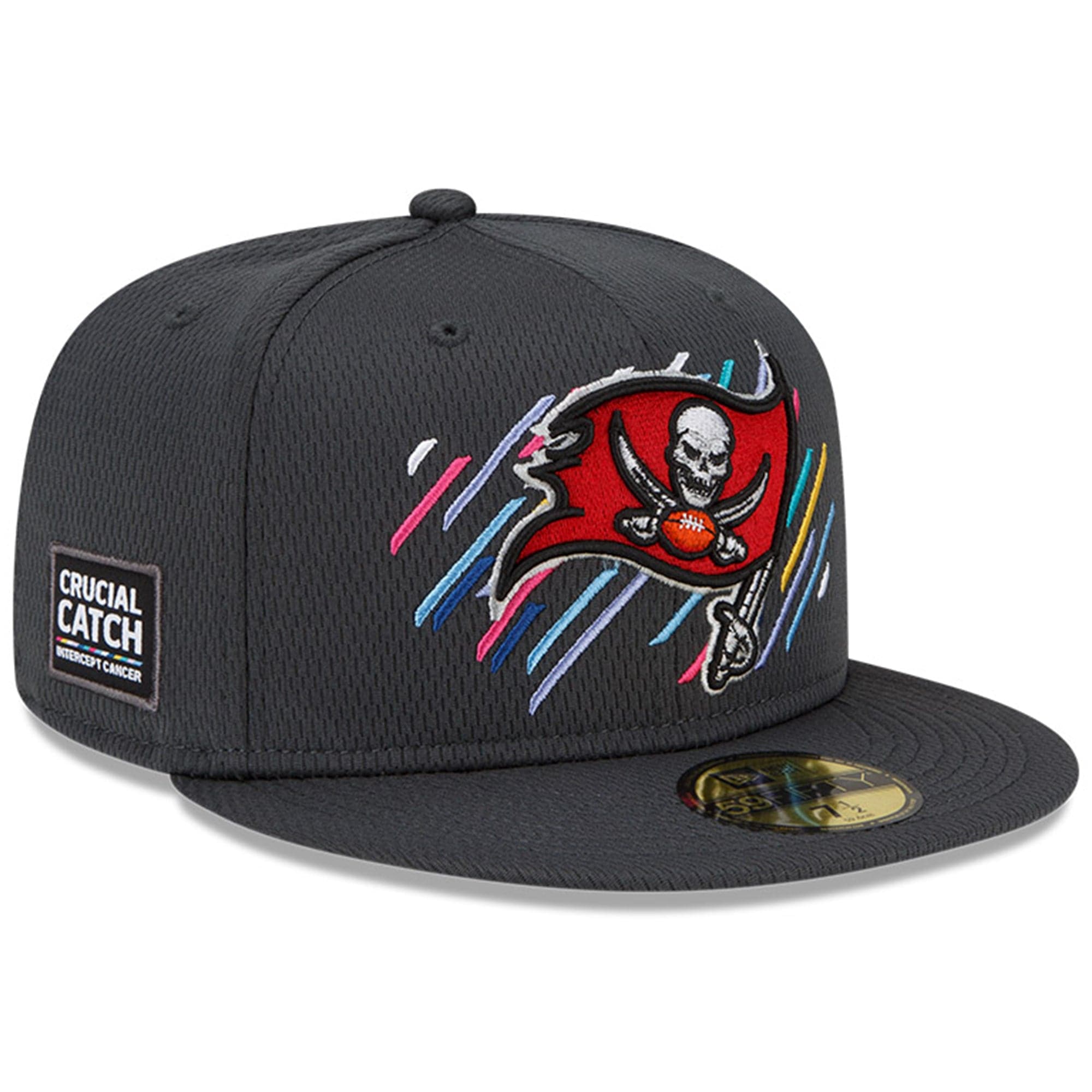 New Era Caps Tampa Bay Buccaneers New Era NFL 2021 Crucial Catch 59FIFTY Fitted Hat - Steel