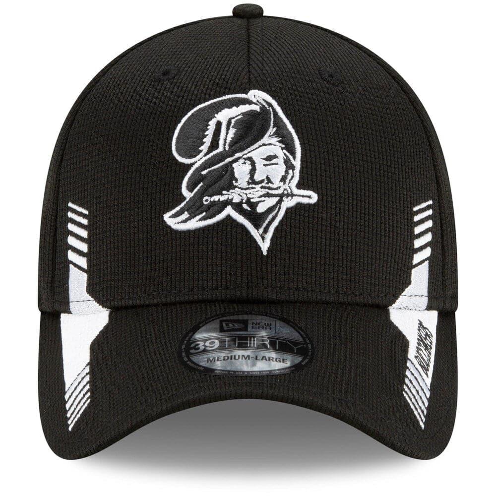 New Era Caps Tampa Bay Buccaneers New Era NFL 2021 Sideline Throwback 39THIRTY Flex Fit Hat - Black