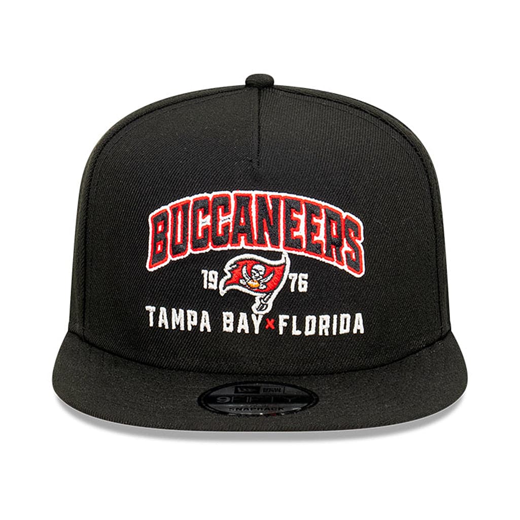 New Era Caps Tampa Bay Buccaneers New Era NFL Arch Script 9FIFTY OF A-Frame Snapback Hat - Black