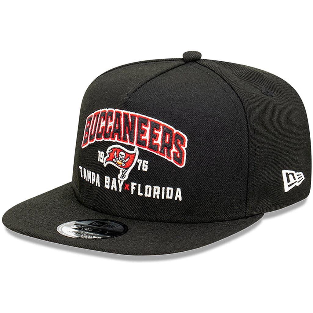 New Era Caps Tampa Bay Buccaneers New Era NFL Arch Script 9FIFTY OF A-Frame Snapback Hat - Black