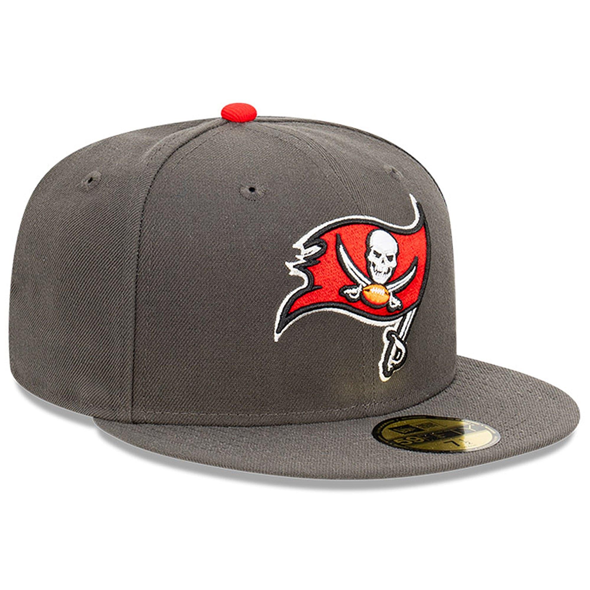 New Era Caps Tampa Bay Buccaneers New Era NFL Back Script 59FIFTY Fitted Hat - Pewter