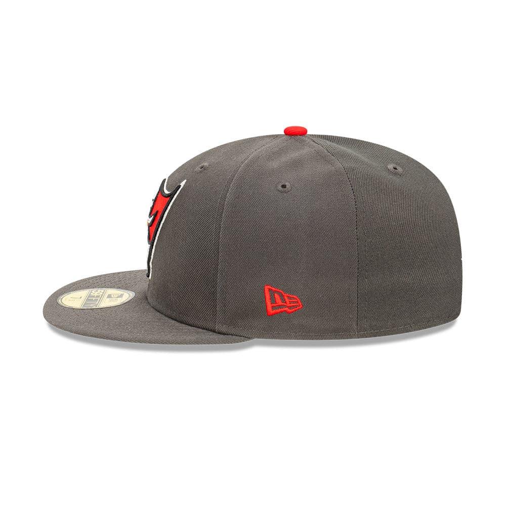 New Era Caps Tampa Bay Buccaneers New Era NFL Back Script 59FIFTY Fitted Hat - Pewter