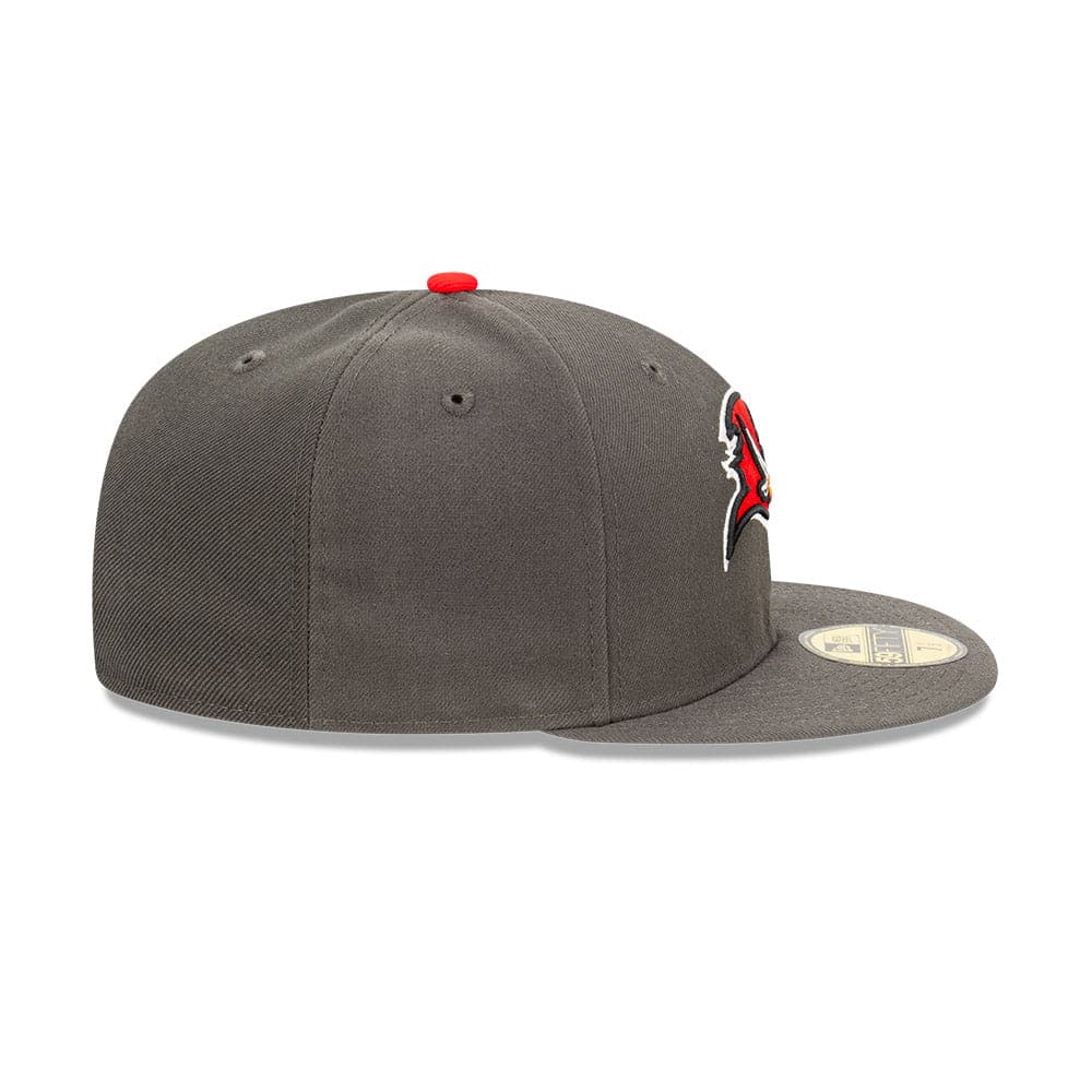 New Era Caps Tampa Bay Buccaneers New Era NFL Back Script 59FIFTY Fitted Hat - Pewter