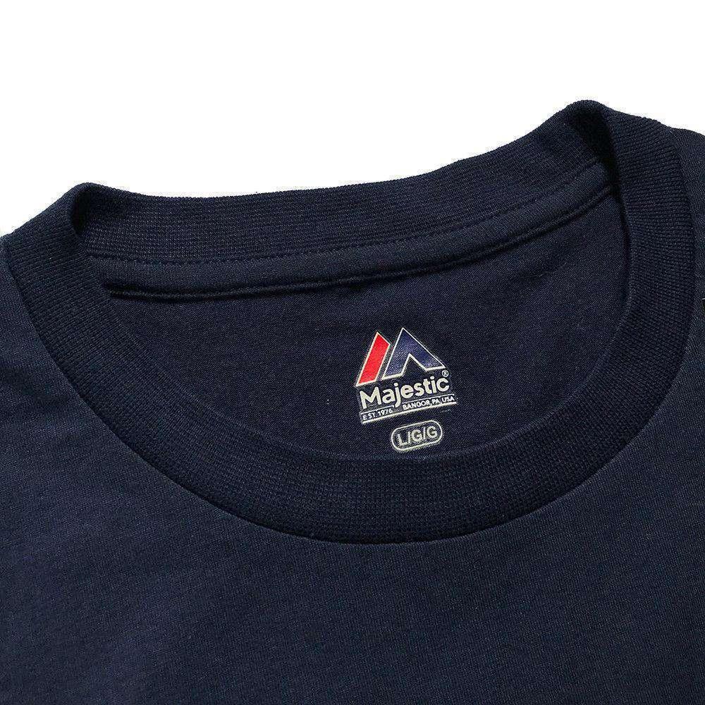 Majestic Athletic T-Shirts XL Tampa Bay Rays Majestic MLB Logo T-Shirt - Navy