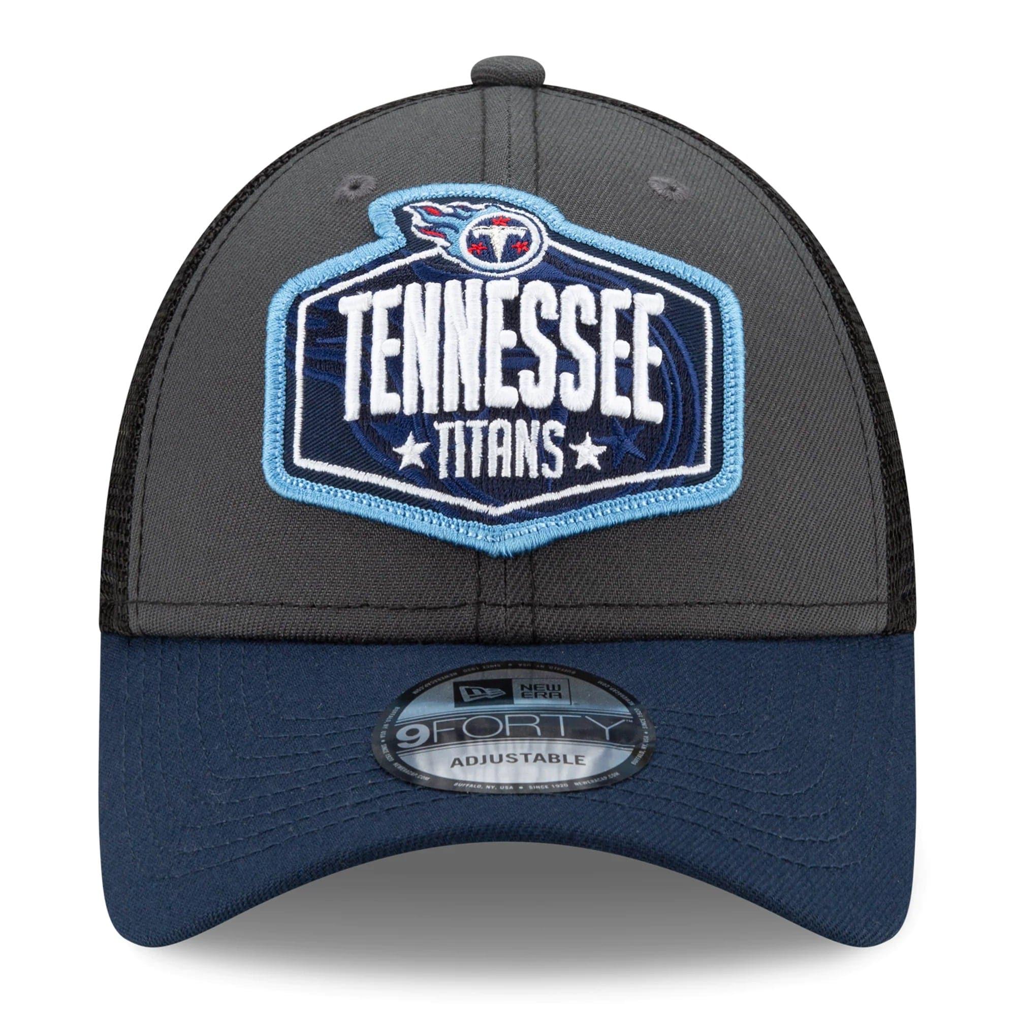 New Era Caps Tennessee Titans New Era 2021 NFL Draft 9FORTY Snapback Curve Hat - Graphite