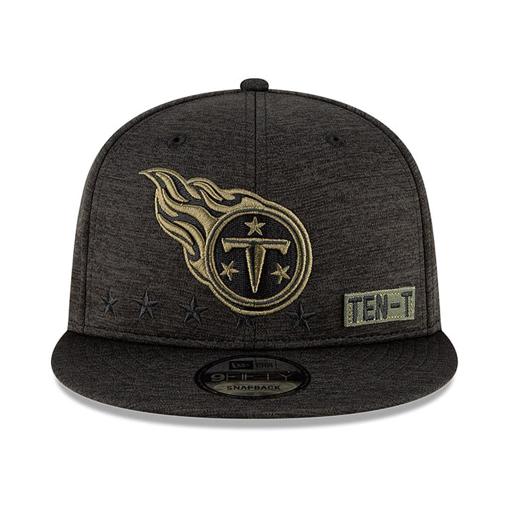 New Era Caps Tennessee Titans New Era NFL 2020 Salute To Service 9FIFTY Snapback Hat - Black