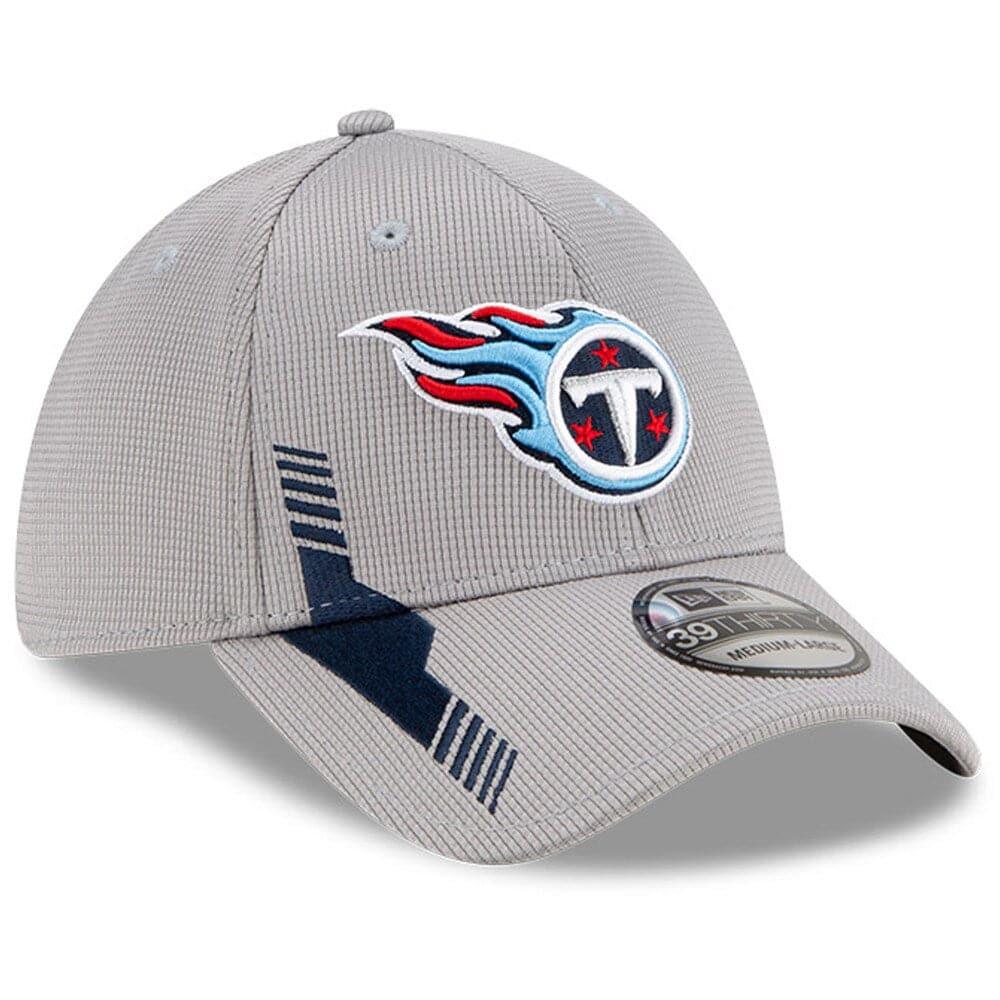 New Era Caps Tennessee Titans New Era NFL 2021 Sideline Home 39THIRTY Flex Fit Hat - Grey