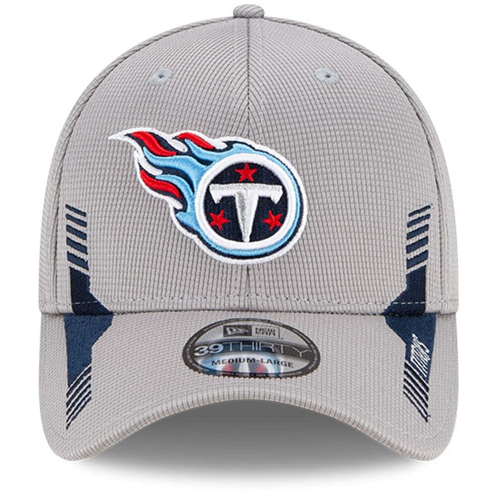 New Era Caps Tennessee Titans New Era NFL 2021 Sideline Home 39THIRTY Flex Fit Hat - Grey