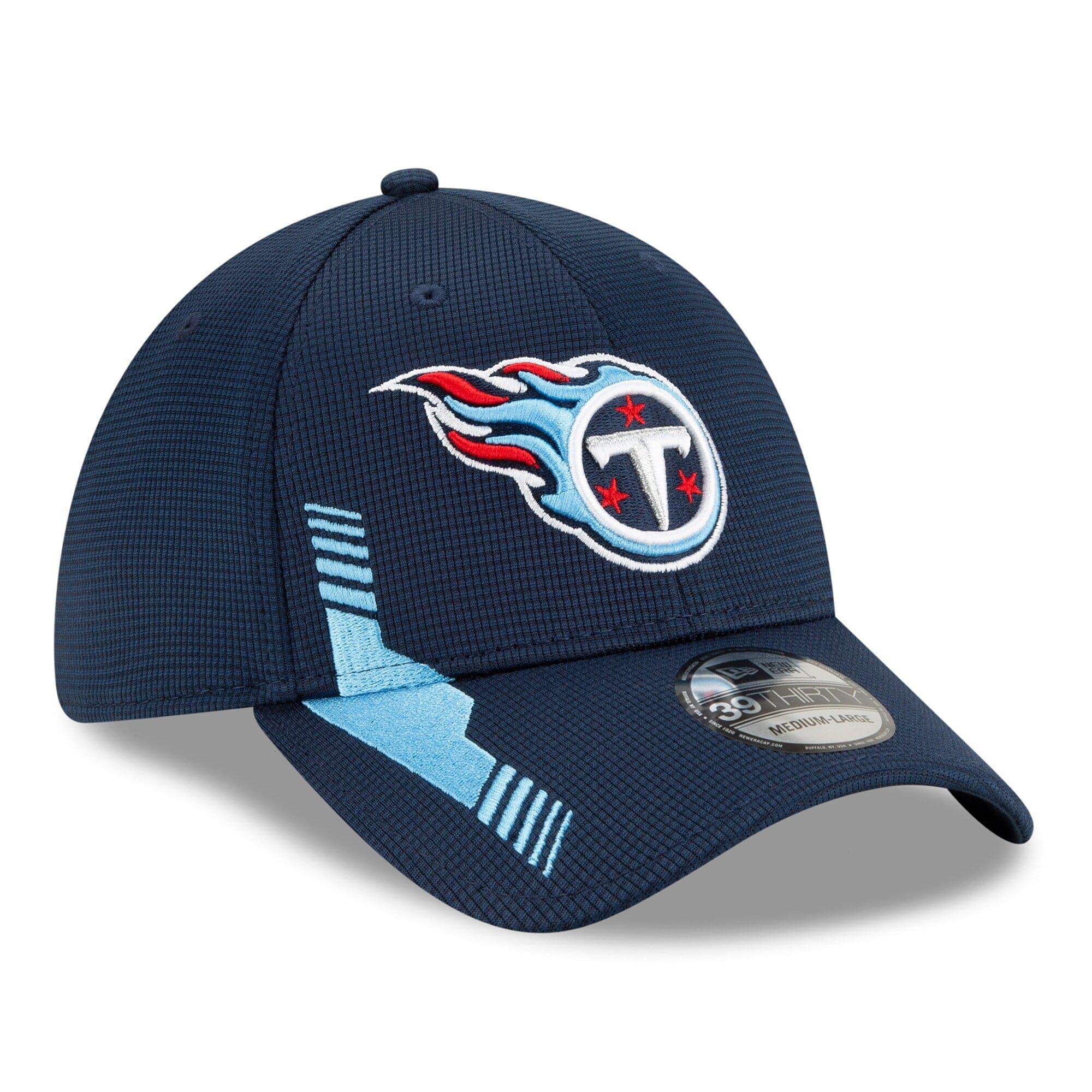 New Era Caps Tennessee Titans New Era NFL 2021 Sideline Home 39THIRTY Flex Fit Hat - Navy