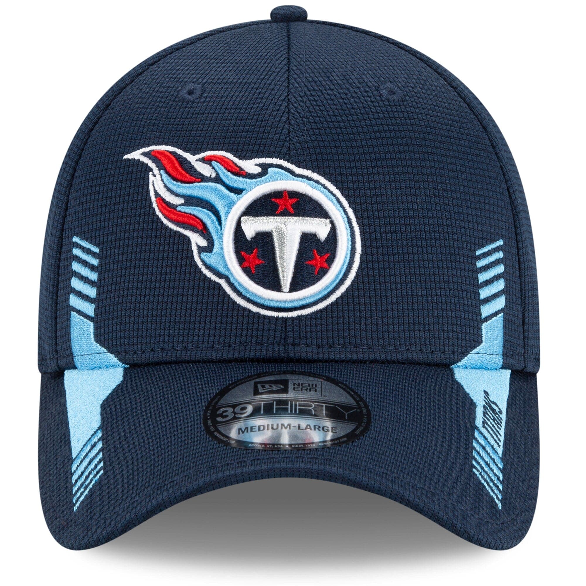 New Era Caps Tennessee Titans New Era NFL 2021 Sideline Home 39THIRTY Flex Fit Hat - Navy