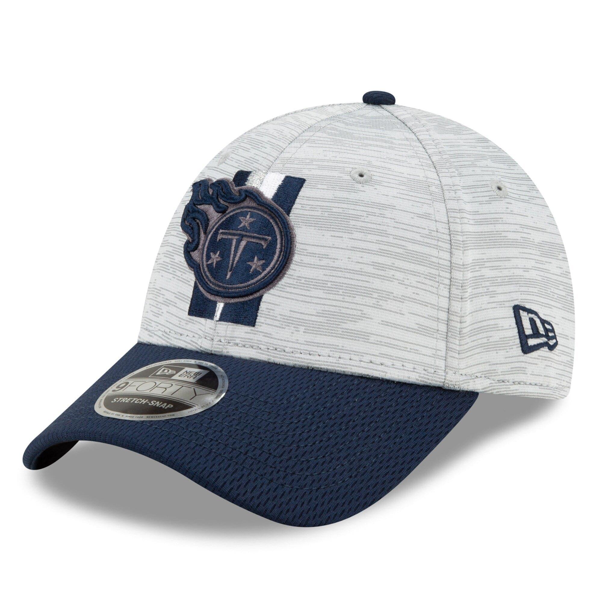 New Era Caps Tennessee Titans New Era NFL 2021 Training Camp 9FORTY Curve Stretch Snapback Hat - Grey